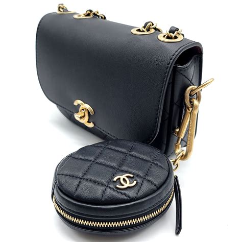 chanel calfskin flap bag with coin purse|black chanel bag price.